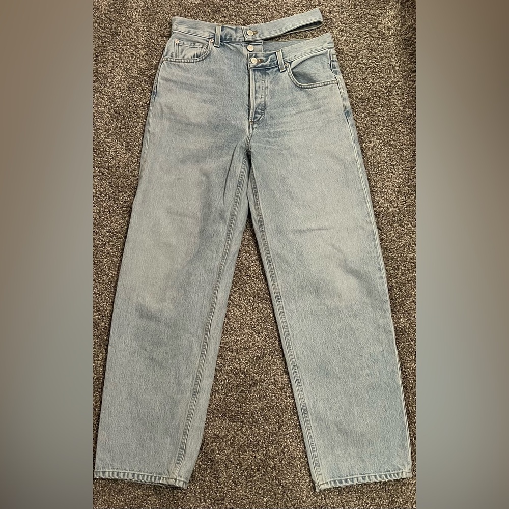 Agolde Broken Waistband Jeans, Size 27